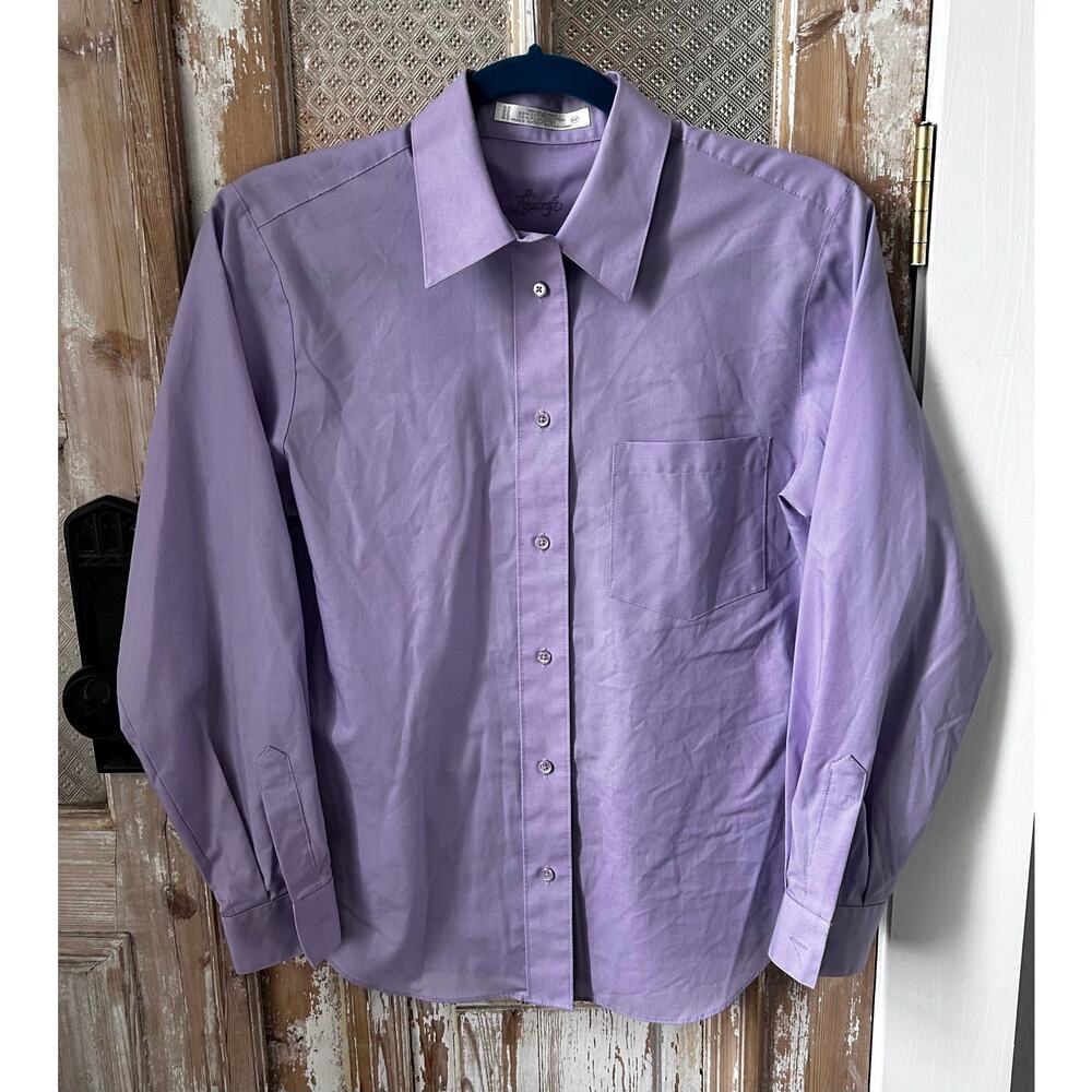 Women Foxcroft Dress Shirt, Purple, Size 6P